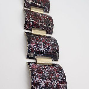 Vintage, Art Deco Style, 4 Panel ,Enameled Bracelet.